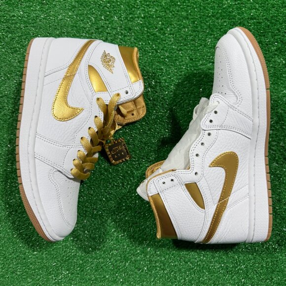 Jordan 1 Retro High OG Mid Womens Basketball Shoes Gold FD2596-107 NEW Multi Sz - Picture 4 of 6